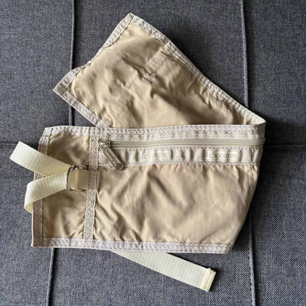 Lesportsac Neutral Beige Money Belt Fanny Pack Bag - Zipper Closure Discontinued